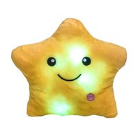 Svítící polštář HVĚZDA - žlutý