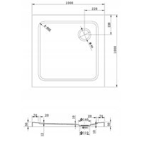 Sprchová vanička MAXMAX MEXEN SLIM 100x100 cm