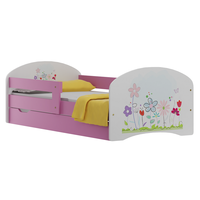 Dětská postel se šuplíky BAREVNÁ LOUKA 200x90 cm