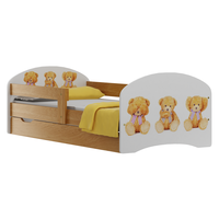Dětská postel se šuplíky TŘI MEDVÍDCI 140x70 cm