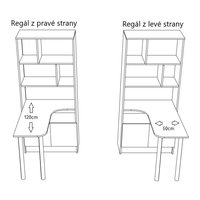 Regál TŘI MEDVÍDCI se stolkem - TYP A