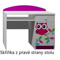 Psací stůl BAREVNÉ SOVY - TYP A