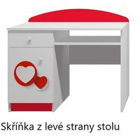 Psací stůl ČERVENÉ SRDCE - TYP A