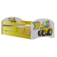 Dětská postel se šuplíky BAREVNÁ SRDÍČKA 200x90 cm