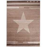 Moderní kusový koberec MAROKO - CENTER STAR tmavě béžový L916A