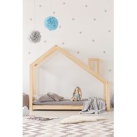 Dětská postel z masivu DOMEČEK S KOMÍNEM 200x160 cm
