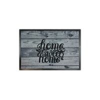 Rohožka "Home sweet home" - šedá s dekorem dřeva
