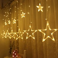 Vánoční svítící řetěz - hvězdy - 2 m