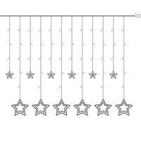 Vánoční svítící řetěz - hvězdy - 3 m