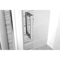 Sprchové dveře zalamovací, Mistica, 90x190 cm, chrom ALU, sklo Čiré