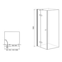 Sprchové dveře, Fantasy, 120x190 cm, chrom ALU, sklo Point, pravé provedení