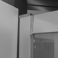 Sprchové dveře, LIMA, dvoukřídlé, lítací, 90 cm, chrom ALU, sklo Point