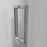 Sprchové dveře, LIMA, dvoukřídlé, lítací, 100 cm, chrom ALU, sklo Point