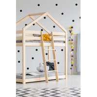 Dětská postel z masivu PATROVÝ DOMEČEK - TYP A 140x70 cm
