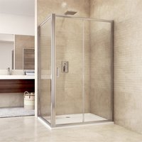 Sprchový kout, Mistica, obdélník, 120x100 cm, chrom ALU, sklo Čiré