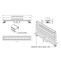 Odtokový sprchový žlab MAXMAX Rea GREEK 50 - 100 cm