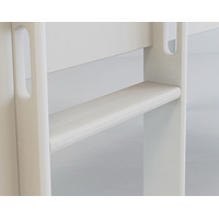 Dětská patrová postel se skluzavkou z MASIVU BUK - MARK 200x90cm - bílá