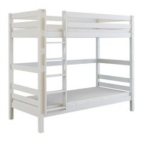 Dětská patrová postel z MASIVU BUK - DANIEL 200x90cm - bílá
