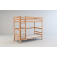 Dětská patrová postel z MASIVU BUK - DANIEL 200x90cm - přírodní