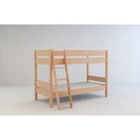 Dětská patrová postel z MASIVU BUK - ERIK 200x90cm - přírodní