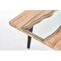 Konferenční stolek BALI - dub san remo/černý/skleněný
