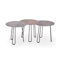 Konferenční stolek TRIO - hnědý/černý/skleněný
