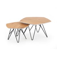 Konferenční stolek ZORO - dub zlatý/černý