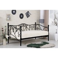 Kovová postel RIAU 200x90 cm - černá