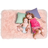 MAXMAX Plyšový dětský koberec MAX SVĚTLE RŮŽOVÝ 120x160 cm