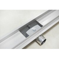 Sprchový žlab MAXMAX Mexen BLACK GLASS, skleněný kryt