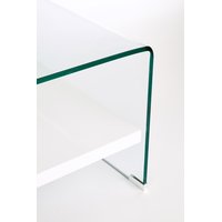 Konferenční stolek ELA - skleněný/bílý