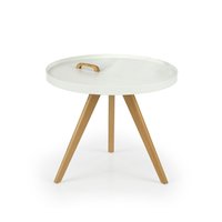 Konferenční stolek LUKE - bukové dřevo/bílý