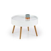 Konferenční stolek STAR - bukové dřevo/bílý