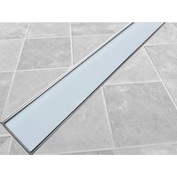 Sprchový žlab MEXEN WHITE GLASS, skleněný kryt