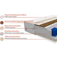 Taštičková matrace ARDA 200x90x20 cm - kokos/latex