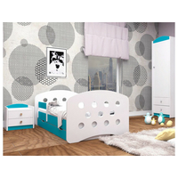 Dětská postel se šuplíkem 180x90 cm s výřezem KOLEČKA + matrace ZDARMA!