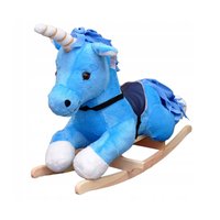 Dětské plyšové houpací křesílko - MODRÝ JEDNOROŽEC