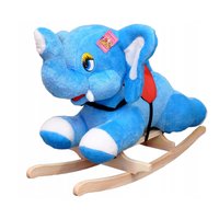 Dětské plyšové houpací křesílko - MODRÝ SLONÍK