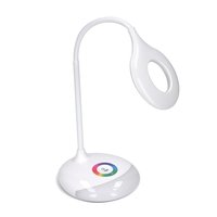Stolní lampička ZOOM - LED 5W - nastavitelná barva podsvícení - s integrovanou baterií - bílá