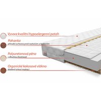 Dětská matrace COMFORT 180x90x9 cm - kokos/pohanka