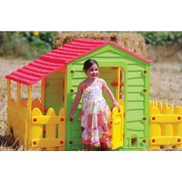 Dětský zahradní domek s dvojitou zahrádkou 118x186x127 cm