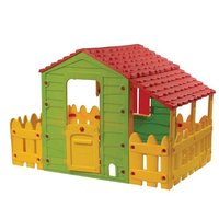 Dětský zahradní domek s dvojitou zahrádkou 118x186x127 cm