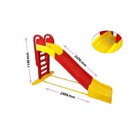 Dětská skluzavka MAX - 240x114x243 cm - červeno/žlutá