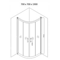 Sprchový kout MAXMAX MEXEN RIO grafit - čtvrtkruh 70x70 cm, 863-070-070-01-40