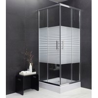 Sprchový kout MAXMAX MEXEN RIO stripe - 80x80 cm, 860-080-080-01-20