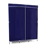 Textilní šatní skříň MAX 135x45x175 cm modrá