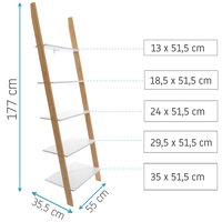 Úložný regál BAMBOO - 177x35x55 cm