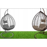 Závěsné houpací křeslo COLI šedé XL