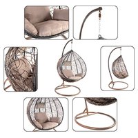 Závěsné houpací křeslo COLI šedé XL