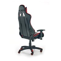 Herní židle DEFENDER s podnožkou černo/červená